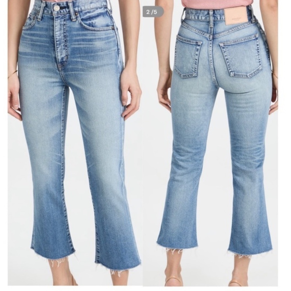 Moussy High Rise Crop Flare Jean